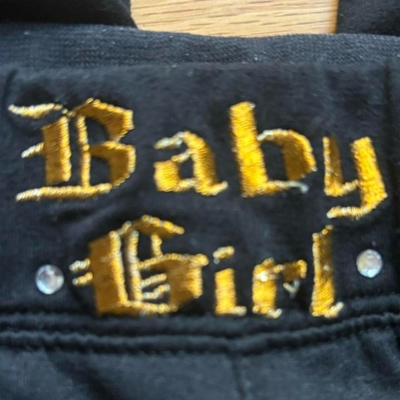 Y2K Studded Flare Cropped Low Rise Rhinestone Pants size L - Picture 6 of 6